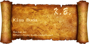 Kiss Buda névjegykártya