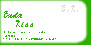 buda kiss business card